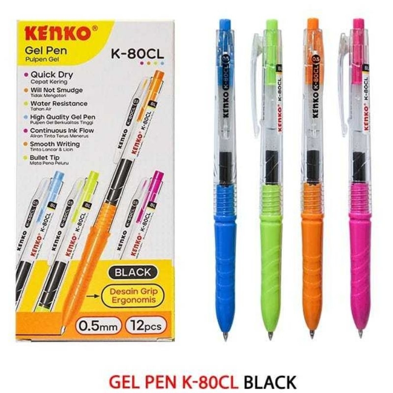 

Pulpen Bolpoin Gel Kenko K 80CL [ Ecer ]