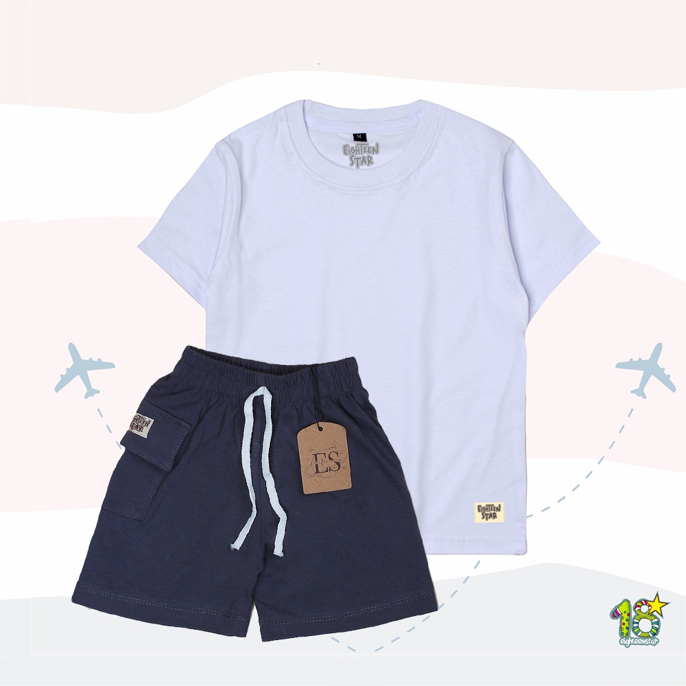 Baju Anak Kaos Celana Pendek Setelan Anak Laki Laki  Perempuan Usia 1-8 Tahun