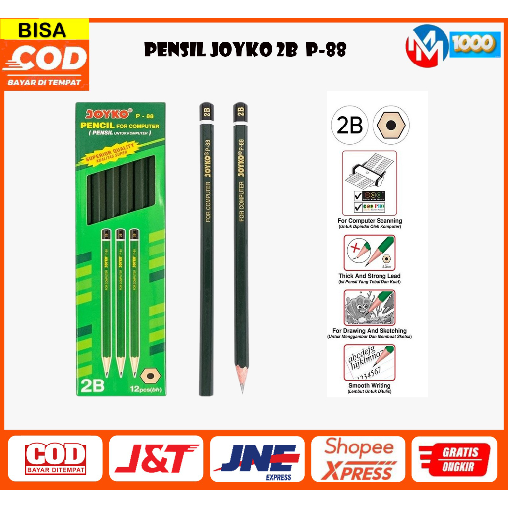 

Pensil Joyko 2B harga per Pack isi 12 pcs