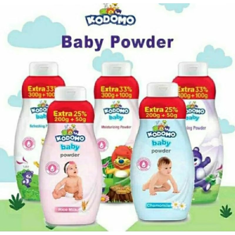 Kodomo Baby Powder 200g + 50g / My Baby Powder / Bedak Bayi My Baby/ Bedak Bayi Kodomo 50g / Bedak T