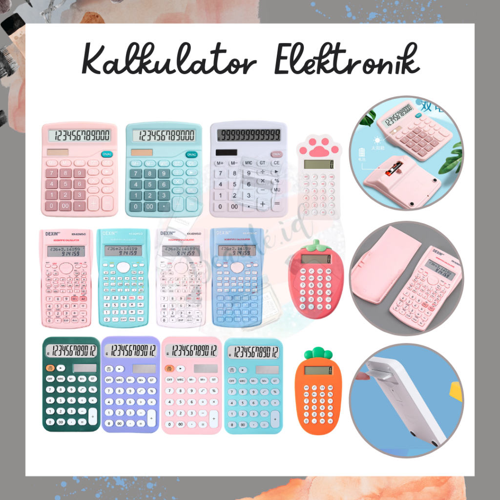 

Kalkulator Elektronik DEXIN Kalkulator Alat Hitung Ideal Untuk Anak Sekolah Pekerja Kerja Portable 12 dijit / scientific Ilmiah Tanpa Suara Berkualias Desain Klasik Modern Calculator Electric Belajar Matematika