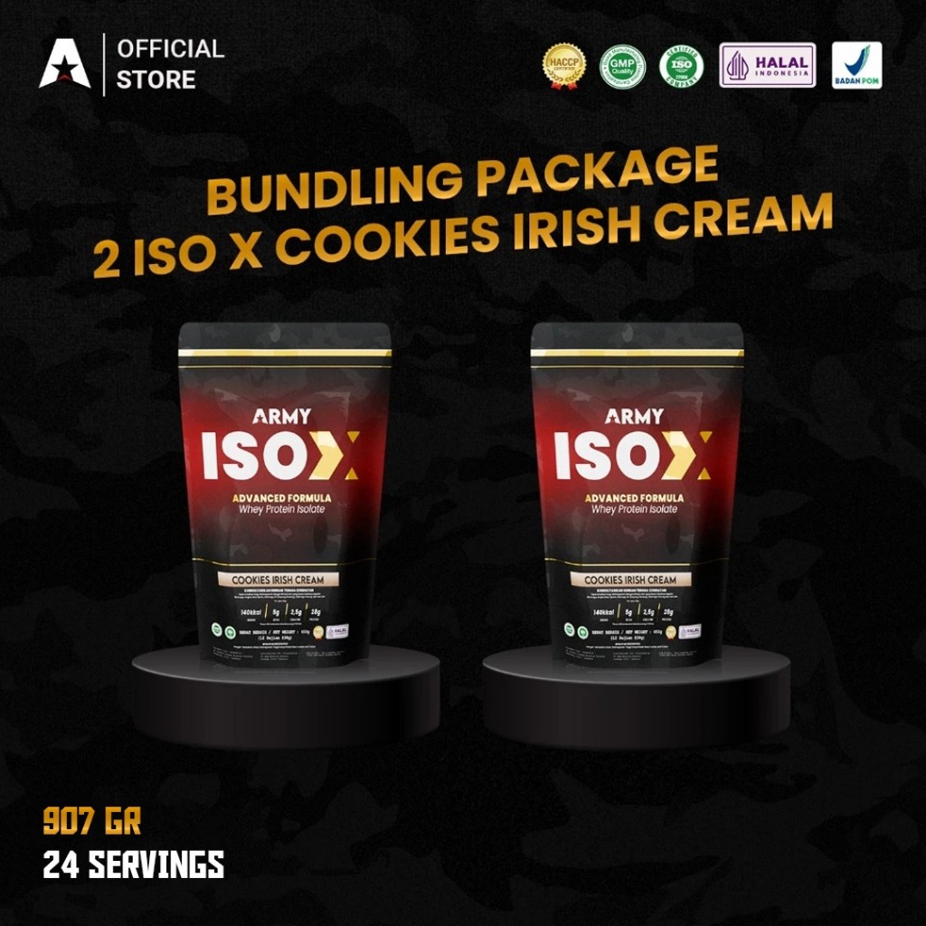 ARMY NUTRITION Whey Protein Isolate - ISO X 1LBS  - Paket 2 Pouch