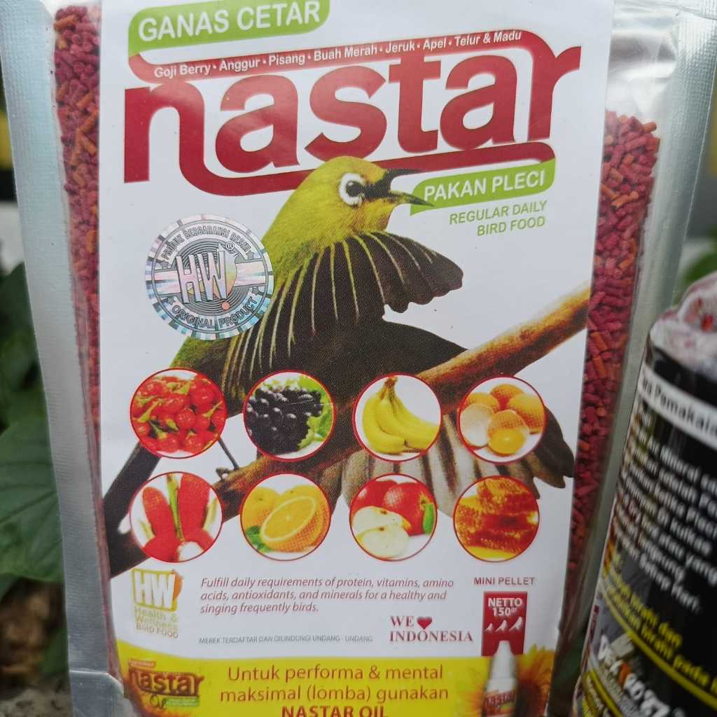 Voer HW Nastar Ganas Cetar voer burung pleci prenjak trucukan tledekan