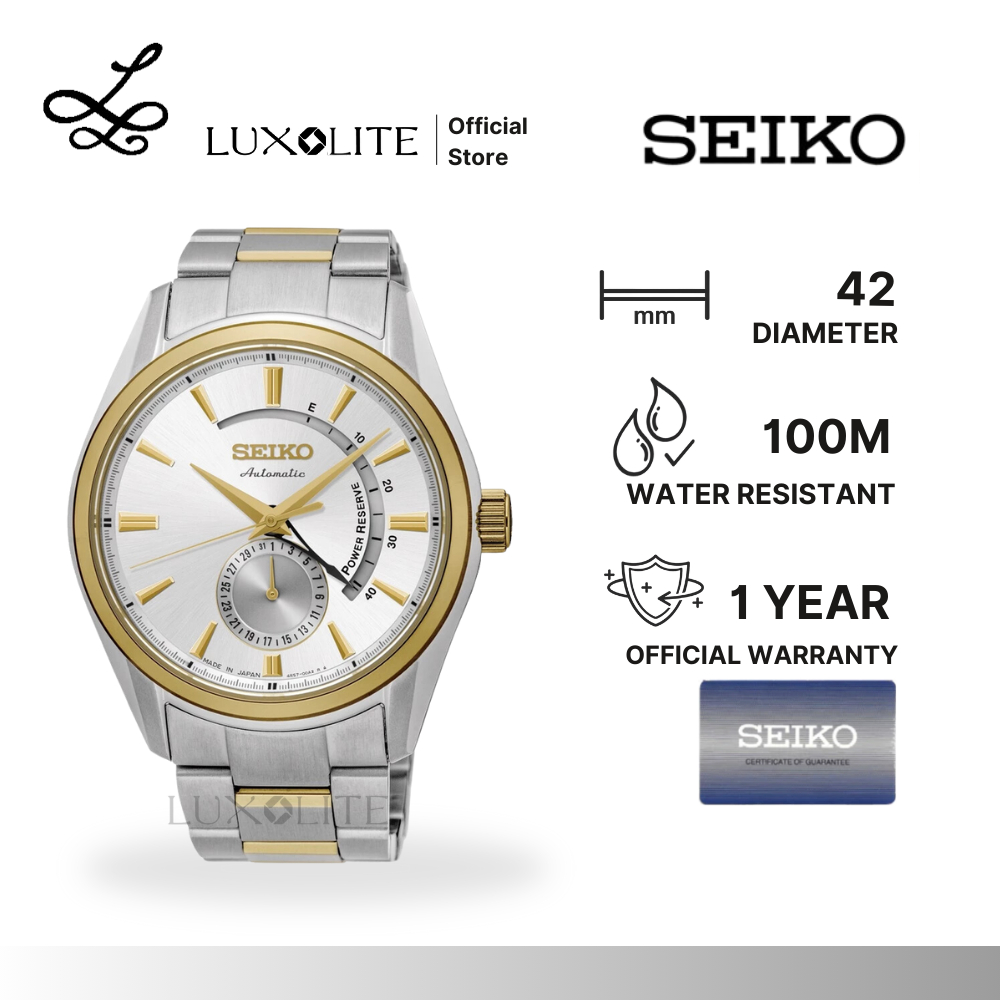 [Luxolite] SEIKO Jam Tangan Pria Analog SSA306J1 Presage Automatic JDM Two Tone Stainless Steel