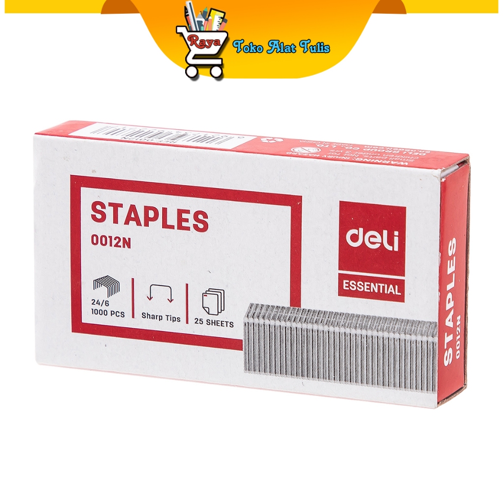 

Deli Isi Ulang Refill Staples Anti karat ujung runcing untuk hasil yang maksimal E0012N