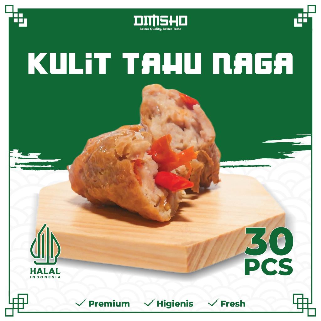 

DIMSUM KULIT TAHU NAGA II DIMSUM FROZEN PREMIUM HALAL II DIMSUM KULIT TAHU NAGA 1 PACK ISI 30 PCS