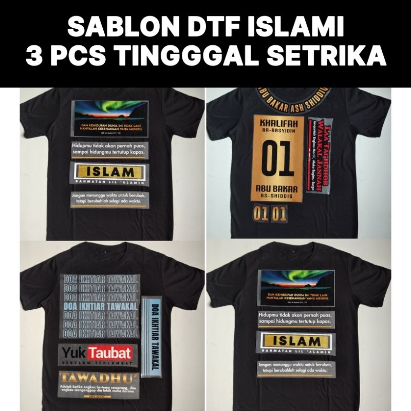 

3 Pcs Sablon DTF Islami