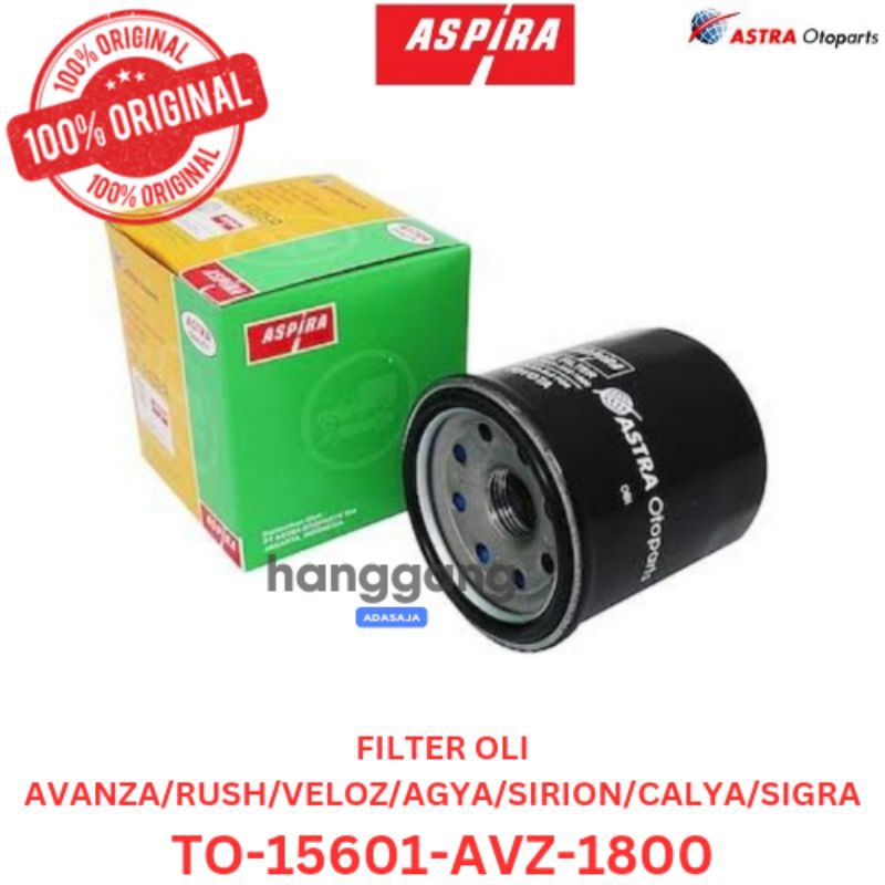 Filter Oli Mobil Toyota Avanza Rush Veloz Agya Calya Sigra Ori Aspira AVZ-1800