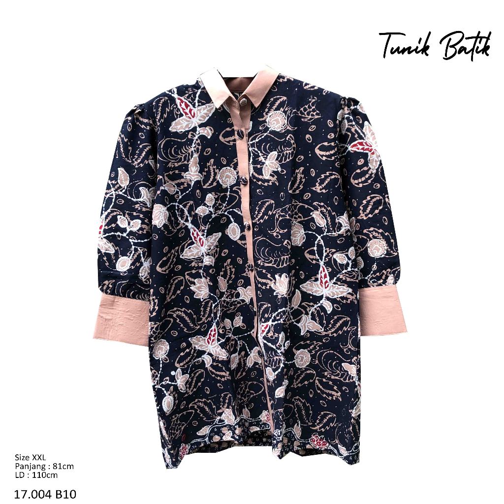 Tunik batik wanita kekinian - Tersedia ukuran XXL terlaris - atasan batik mewah elegan - outifit bat
