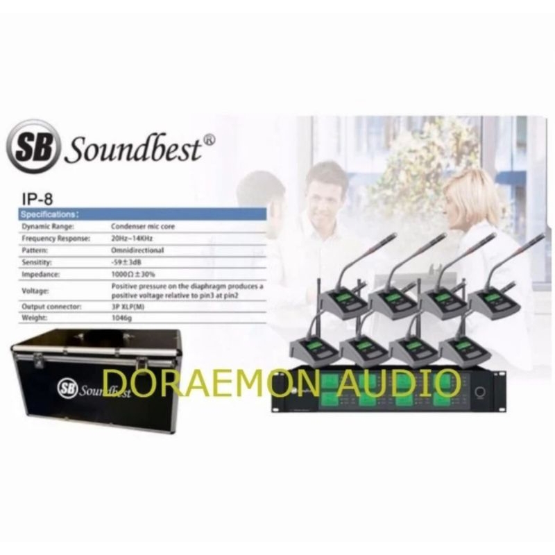mic wireless meja soundbest ip 8 original 8 mic meja IP8