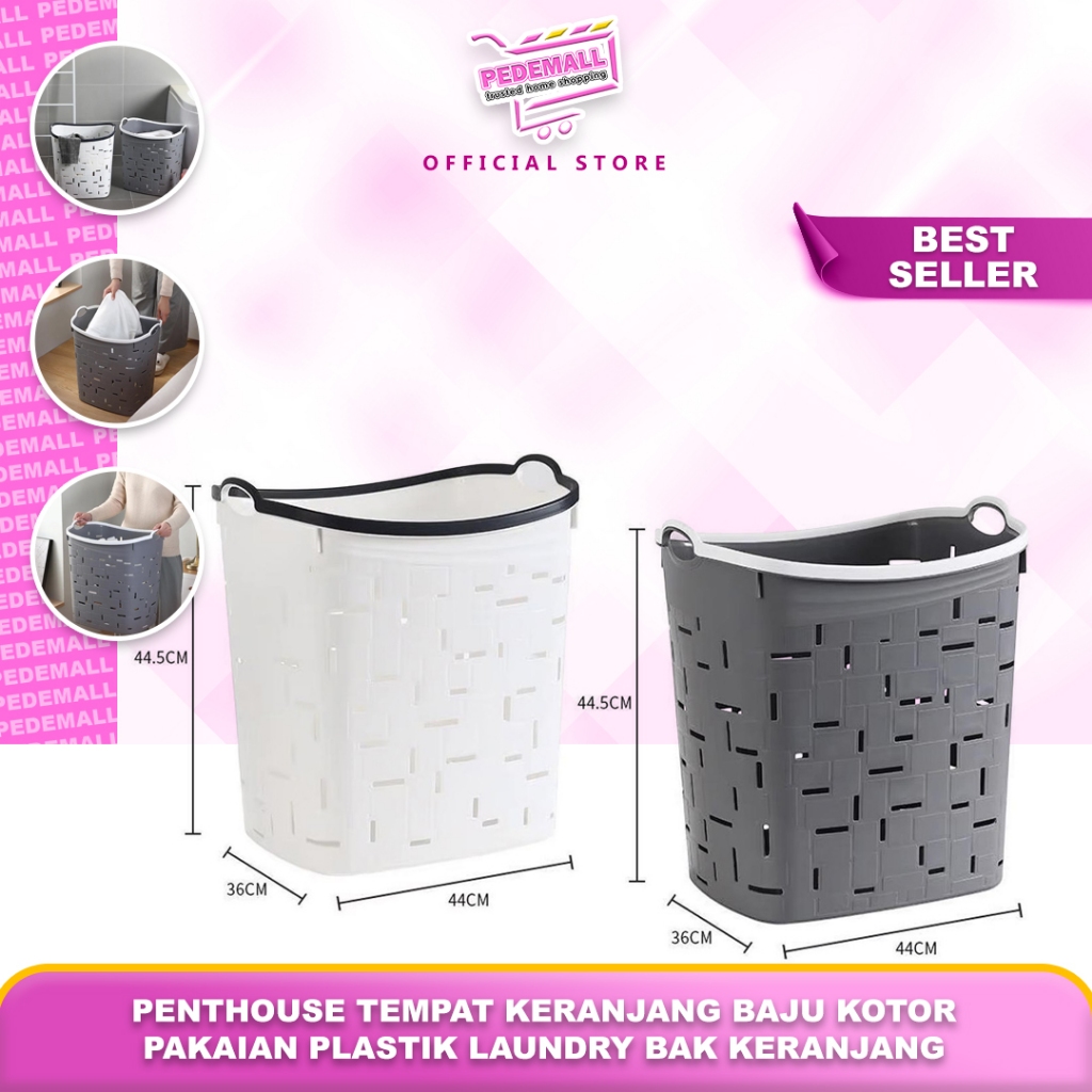 Penthouse Tempat Keranjang Baju Kotor Pakaian Plastik Laundry Bak Keranjang