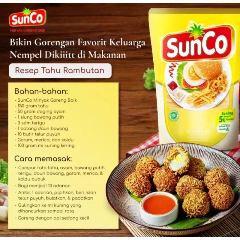 

Minyak Goreng Sunco Refill 2Liter