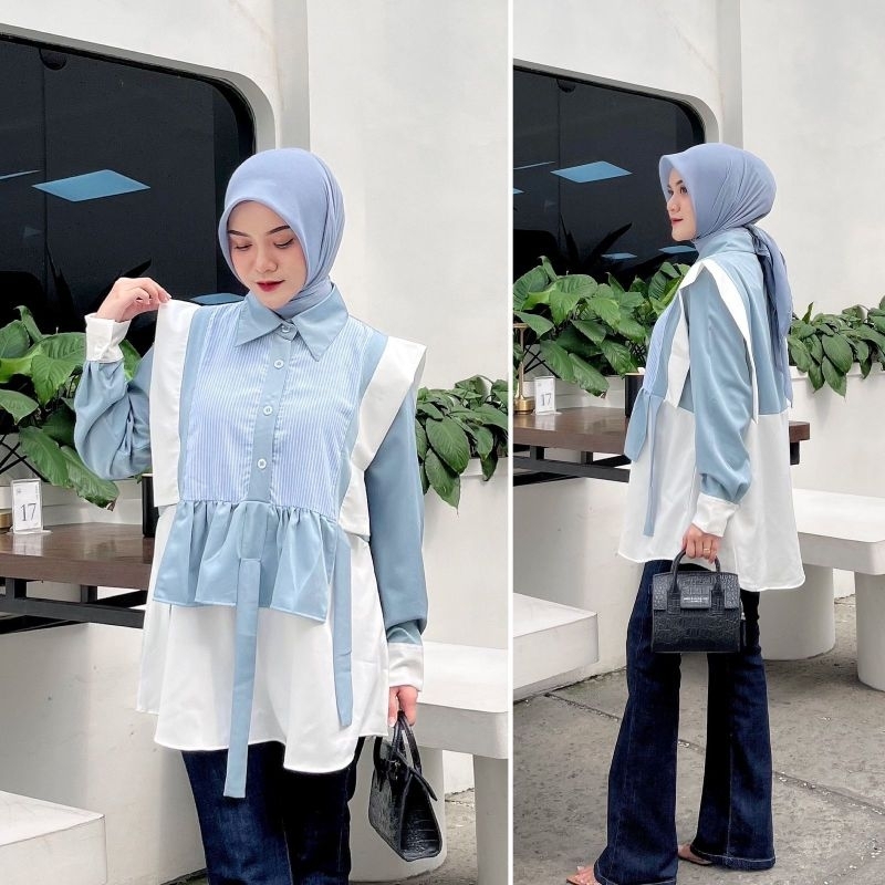 ATASAN SALUR PUTIH BIRU
