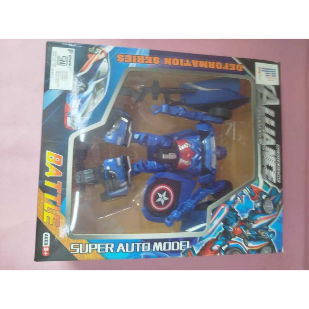 Mainan Anak Robot Superhero Heroes  Murah Tanpa Baterai | Mainan Anak Edukasi Mobil Jadi Robot Trans