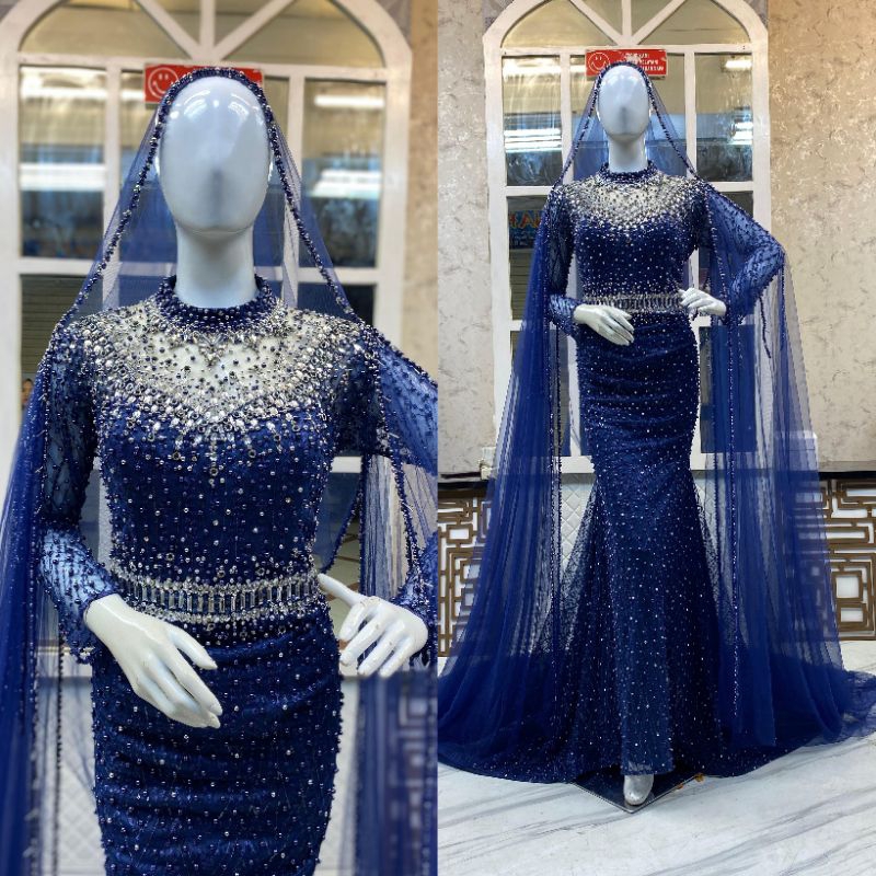 gaun pengantin modern // gaun pengantin ekor mewah // gaun pengantin mewah elegan