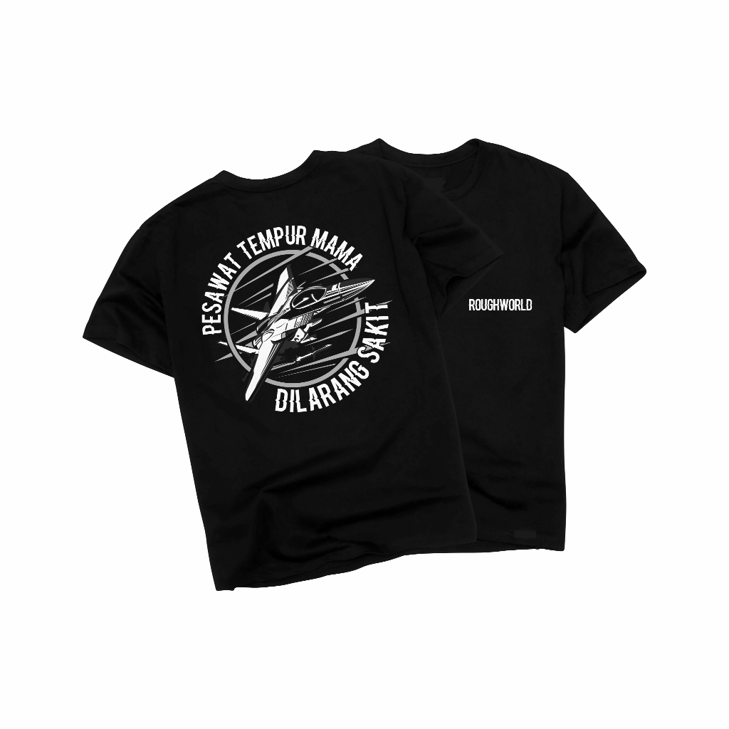 Kaos Pesawat Tempur Mama Dilarang Sakit - Kaos Pria - Kaos Hitam Pria