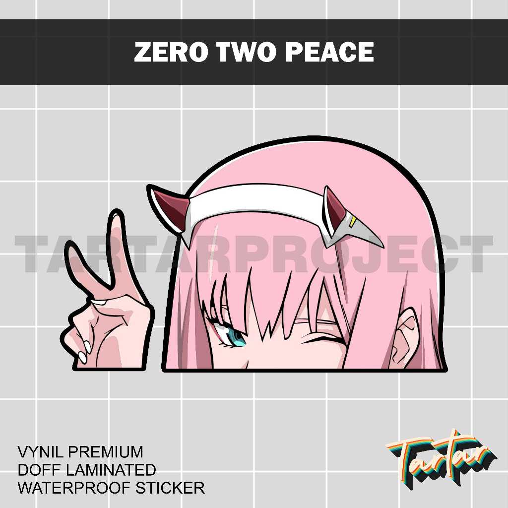 

Sticker Stiker Vinyl - Peeker Anime Zero Two Peace