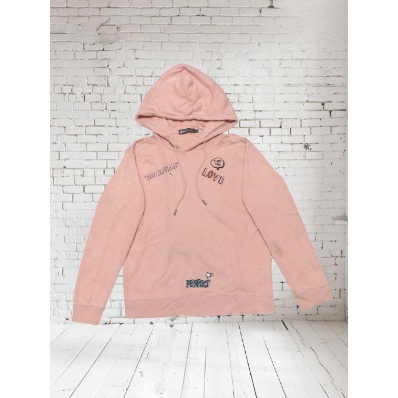 Hoodie wanita Hangten size M pink