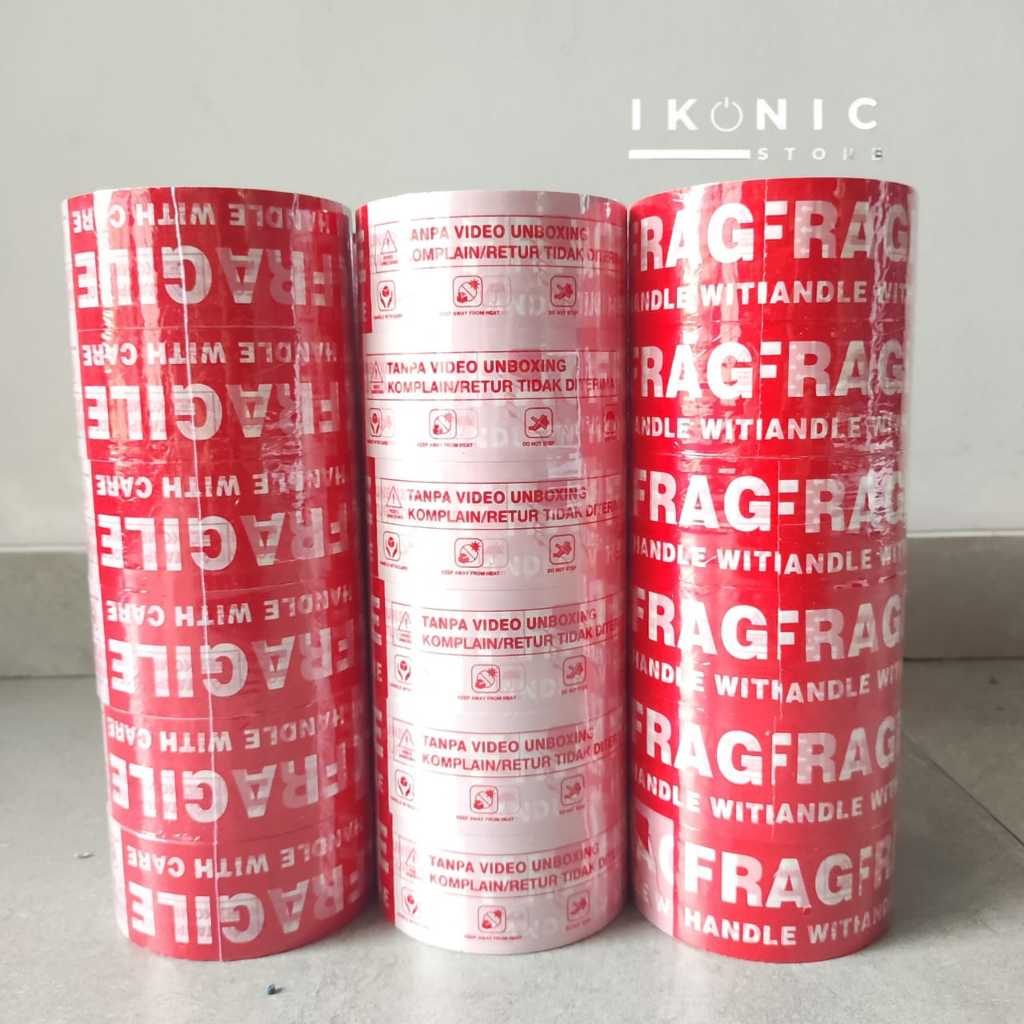 

Lakban Fragile Premium 100 Yard Full Isolasi Selotion Transparan 45 mm x 100 Yard