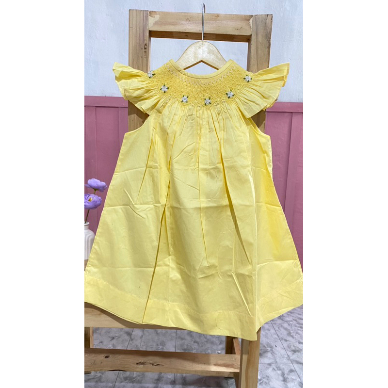 Belle smocked dress - smock dress anak -handsmocked