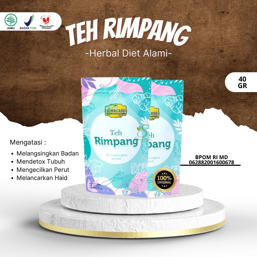 

Teh Rimpang BPOM Syifacare Minuman Rempah ala JSR Teh Diet Detox Pelangsing Herbal Imunitas