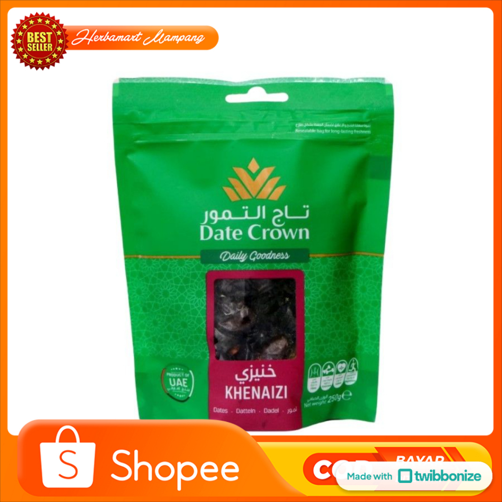 

Kurma Date Crown Khenaizi 250 gram / Korma Datecrown 250gram / Khenezi 250gr