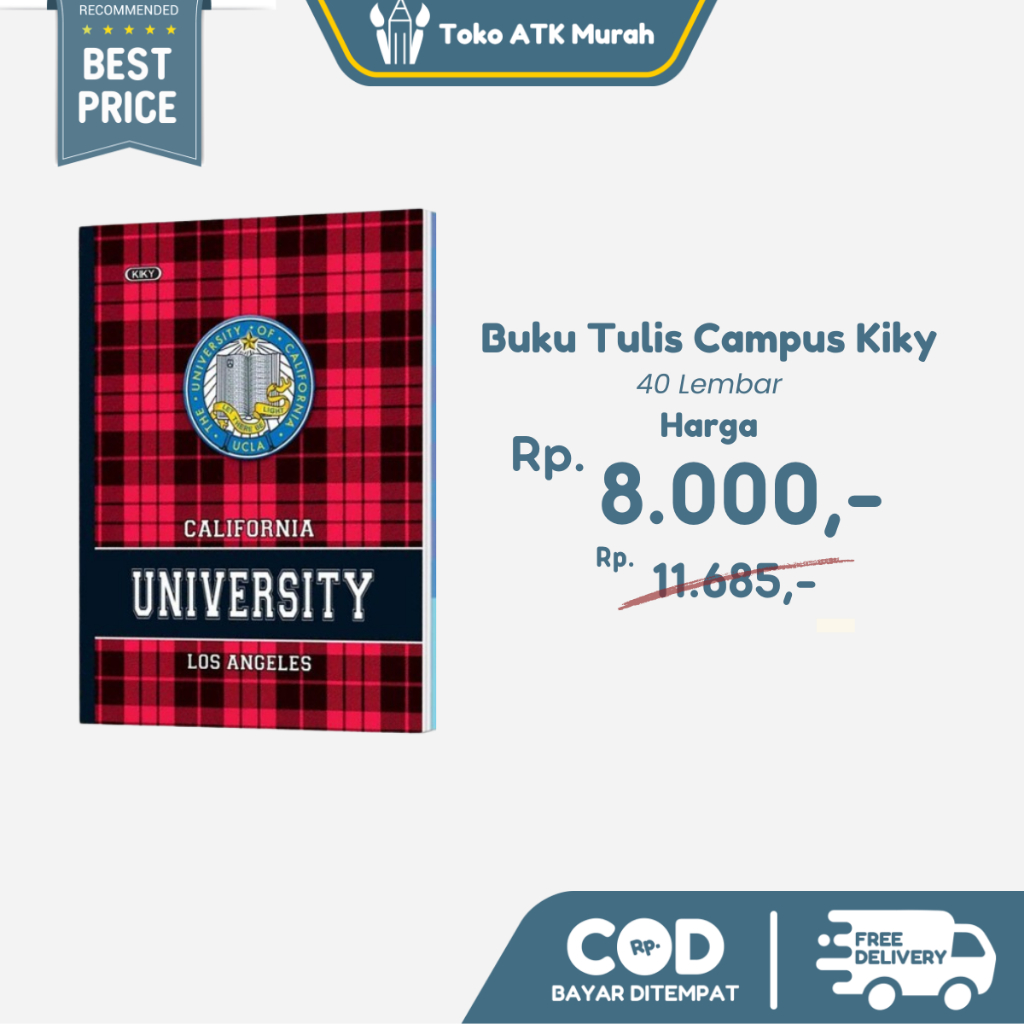 

Buku Tulis Campus isi 40 Lbr - Kiky