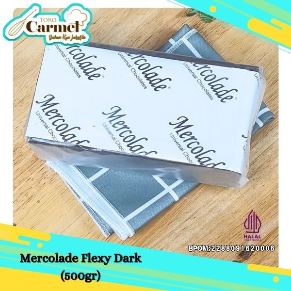 

Mercolade Flexy Dark Coklat REPACK 500gr (berat +/-) Coklat Batangan / Coklat Compound