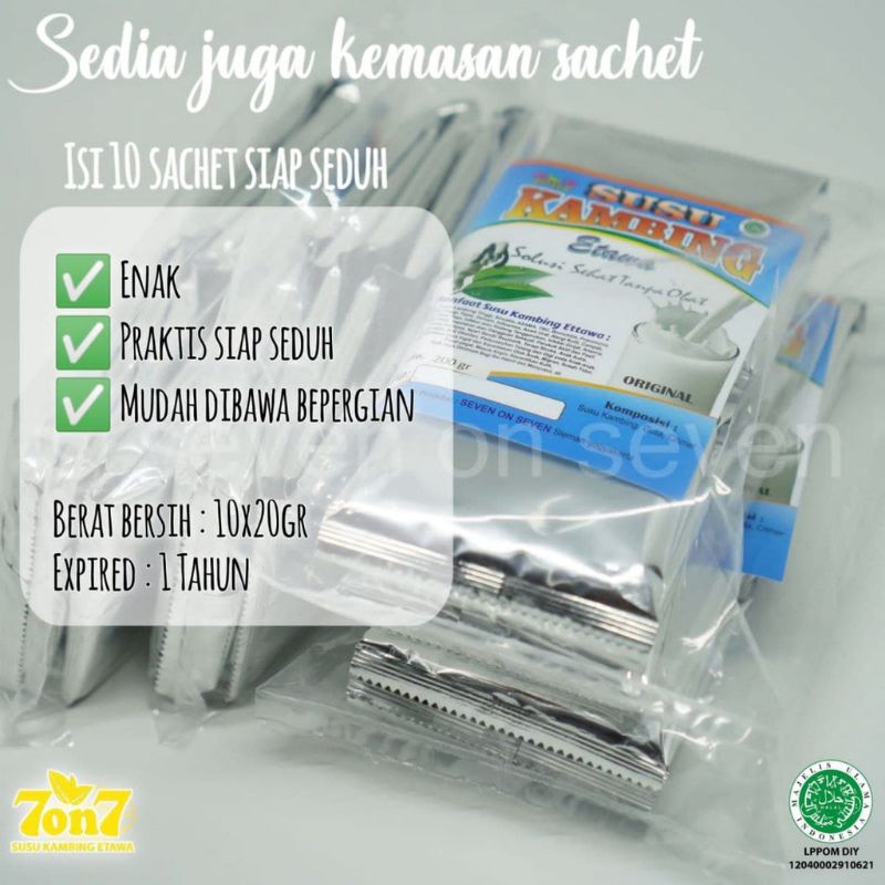 

susu kambing 7on7 saset / susu kambing bubuk