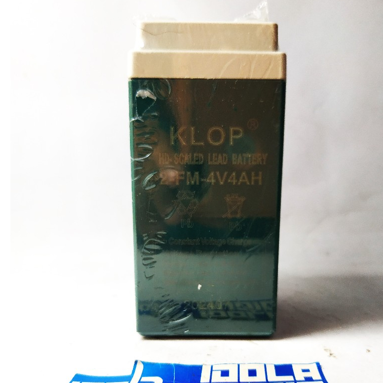 Baterai Cas 4 Volt - 4AAH 2 - FM-4V 4AH. Merek KLOP