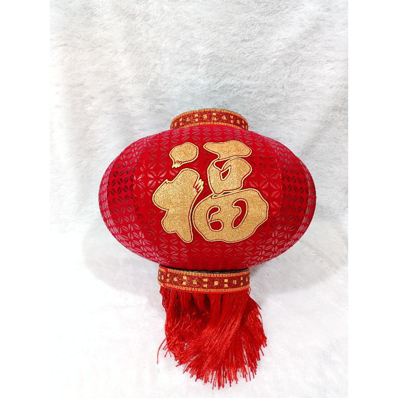 lampion imlek 60  / lampion imlek bludru bling  / lampion kain bludru