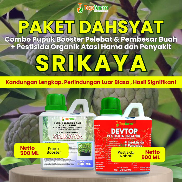 Pupuk Topfarm / Pestisida Topfarm /Pupuk Srikaya Agar Cepat Berbuah / Pupuk Buah Srikaya Terbaik / O