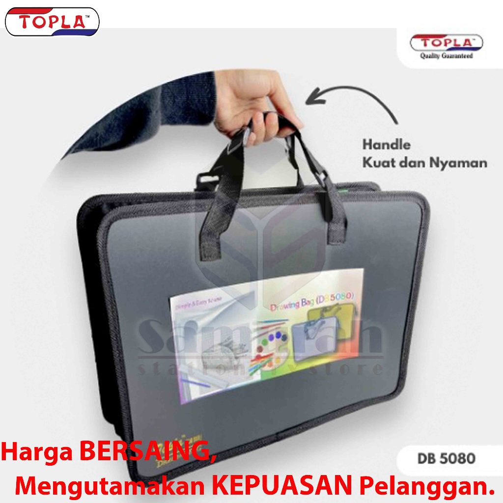 

Document Bag Zipper Topla 28 x 40 cm / Drawing Bag - Tas Dokumen Seleting Plastik - Kain Muat sampai