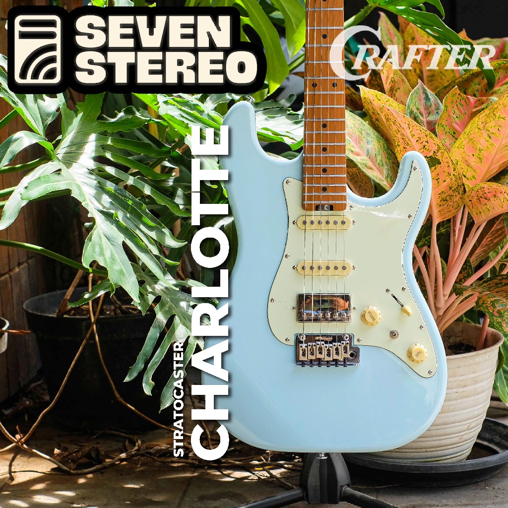 Crafter Charlotte S VVS MP Stratocaster Roasted Maple Gitar Elektrik