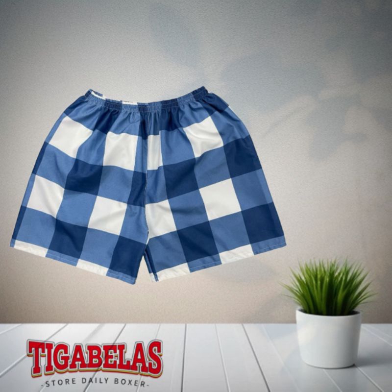 celana boxer pria celana kolor celana pendek motif kotak kotak 2