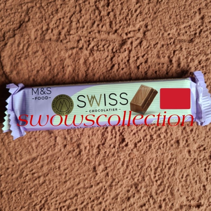 

M&S MARK MARKS & AND SPENCER SWISS CHOCOLATIER MILK CHOCOLATE BAR COKLAT COKELAT SUSU