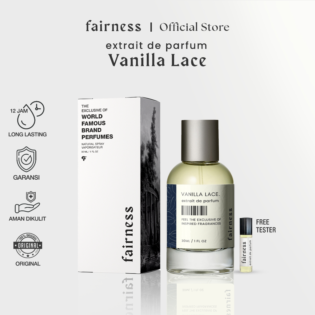 Fairness - Parfum Unisex Vanilla Lace Inspired By Victoria Secret Perfume Extrait de Parfume