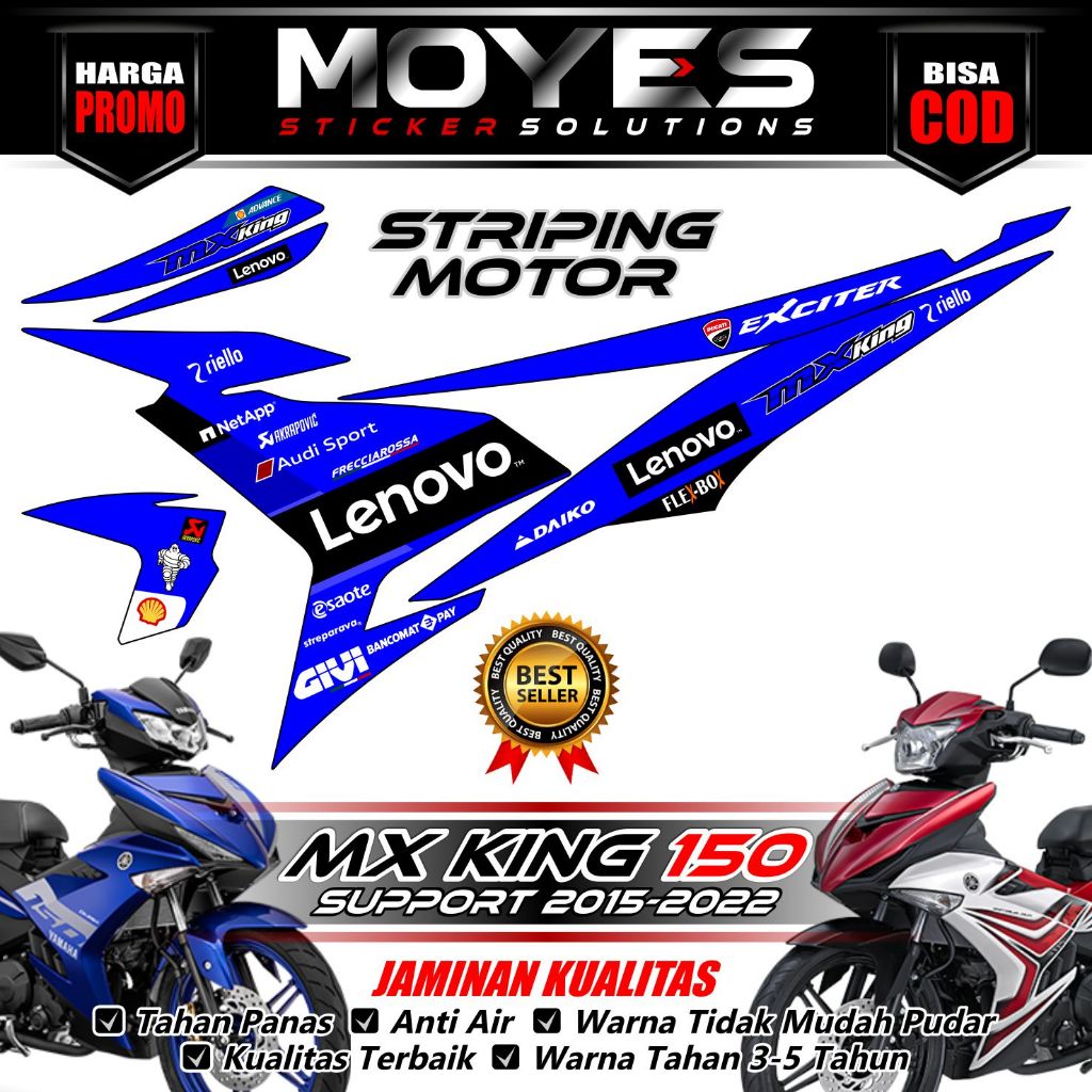 Striping Mx King 150  - Decal Mx King 150 - Stiker Mx King 150 - Decal Stiker Mx King 150 2015-2022 
