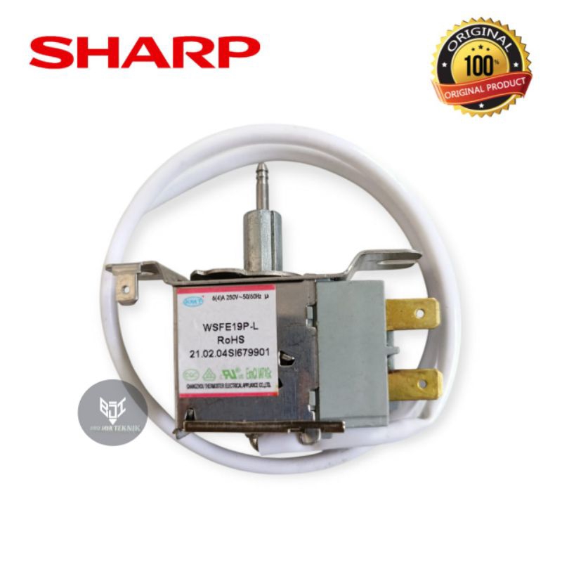Thermostat - Sensor Suhu/ Pengatur suhu Kulkas 1 Pintu SHARP Original | Model tombol tengah WSFE19P 