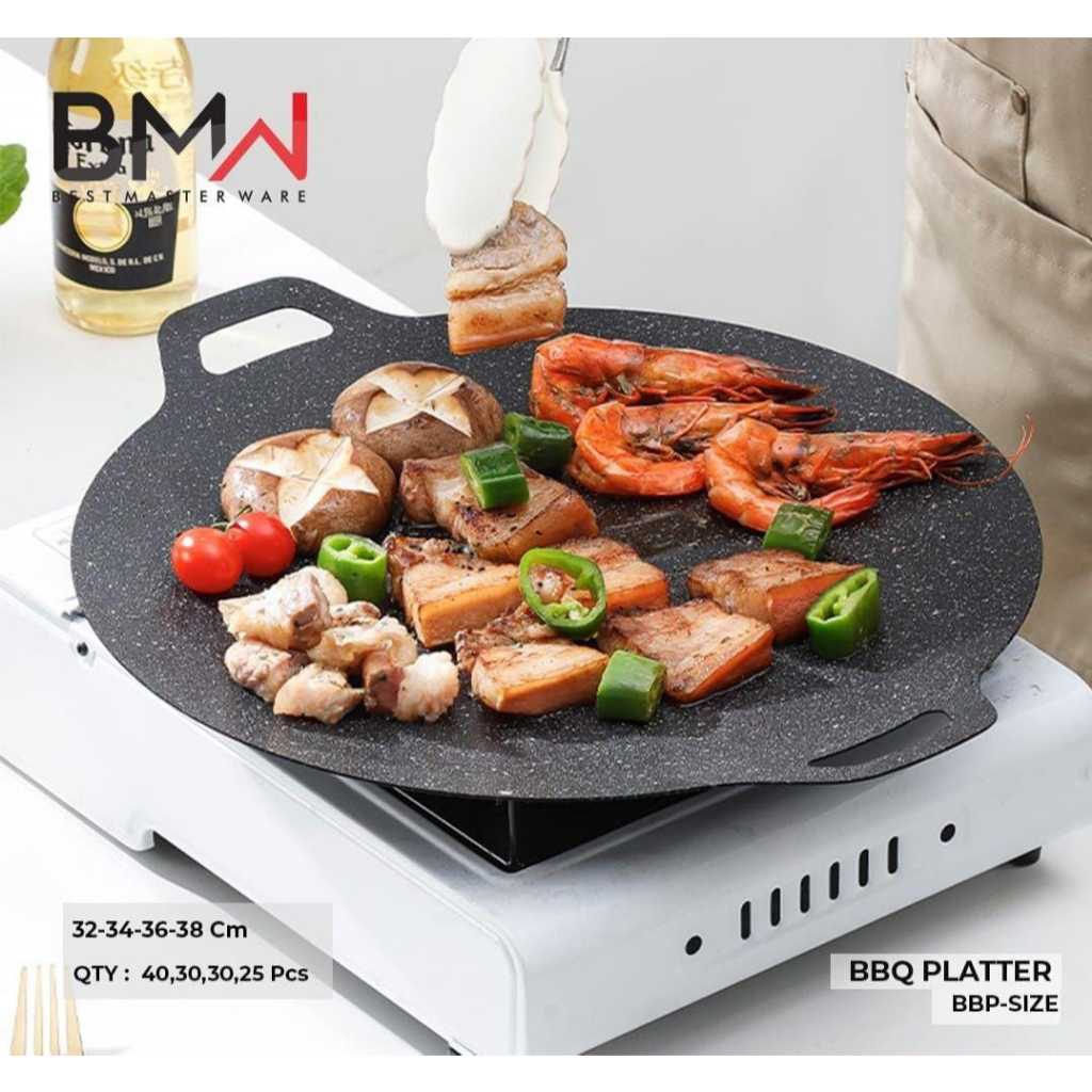 

Wajan Konduksi 32 CM / Wajan GRILL BBQ Anti Lengket / Wajan Serbaguna Anti Lengket Bahan lebih tebal