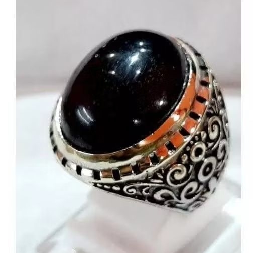 Batu cincin fosil galih kelor hitam
