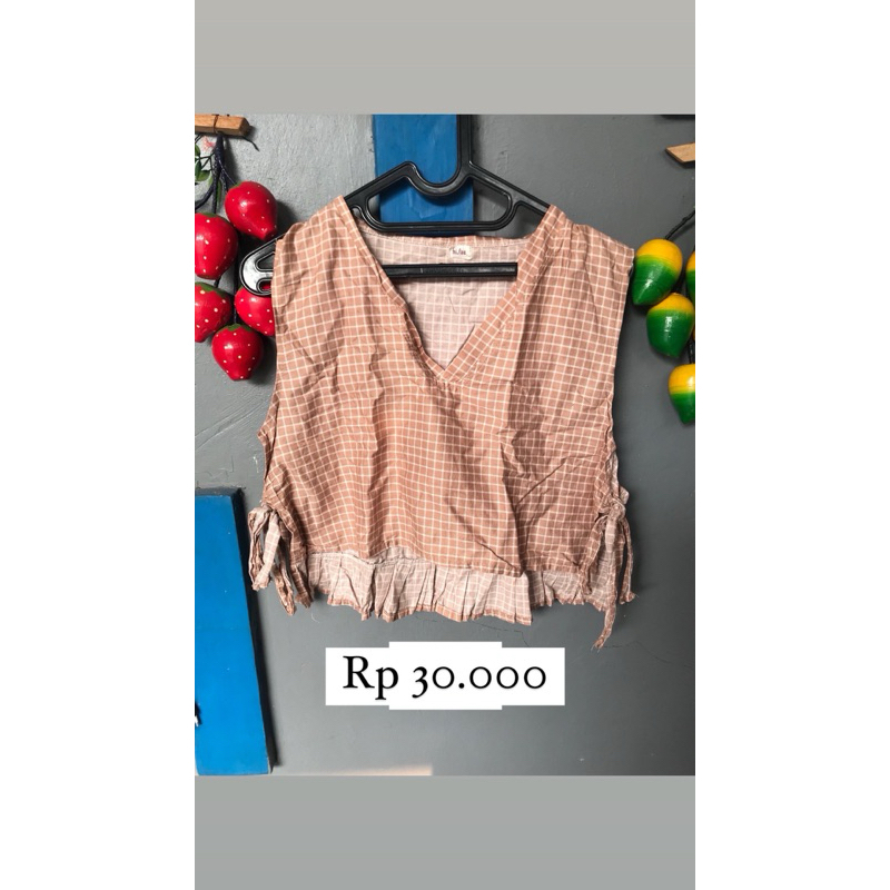 Vest coklat kotak