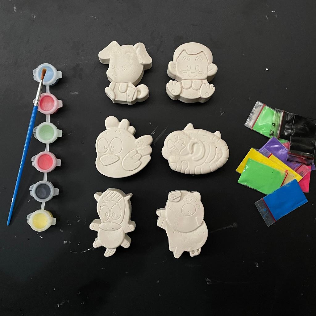 Kreatif_Anak Souvenir Gypsum Mewarnai Anak / Mainan Edukasi Souvenir Gypsum / DIY Gypsum Painting