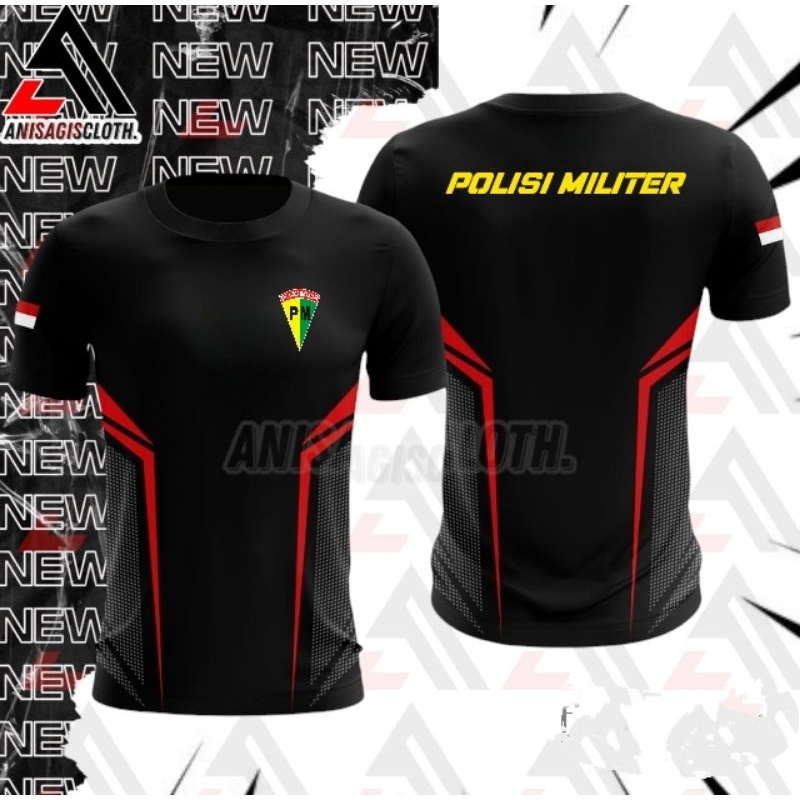 Kaos PM || Kaos Jersey Olahraga POLISI MILITER New