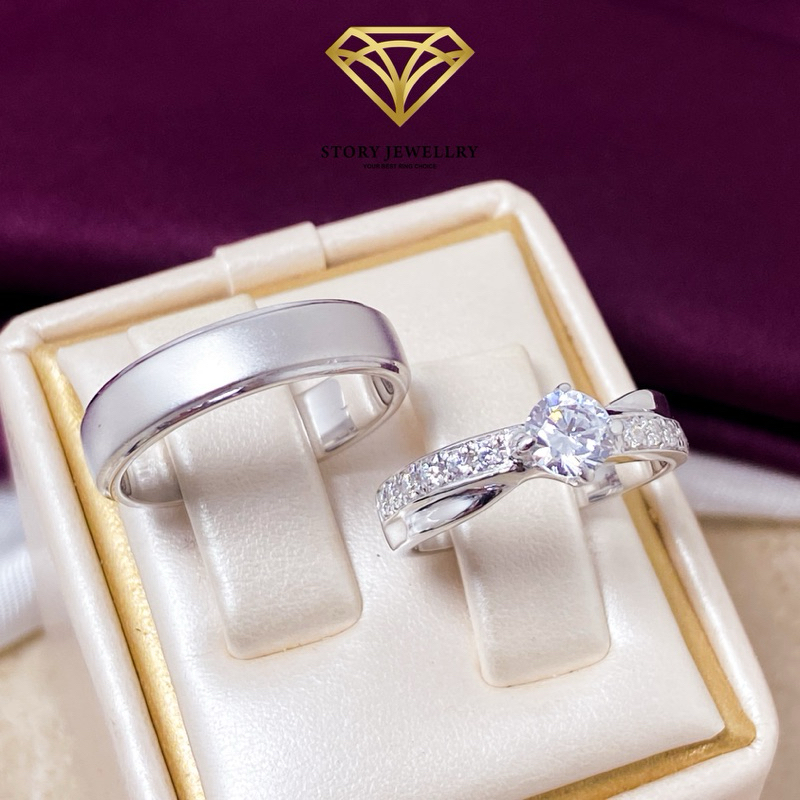 Sepasang Cincin Nikah Emas & Perak