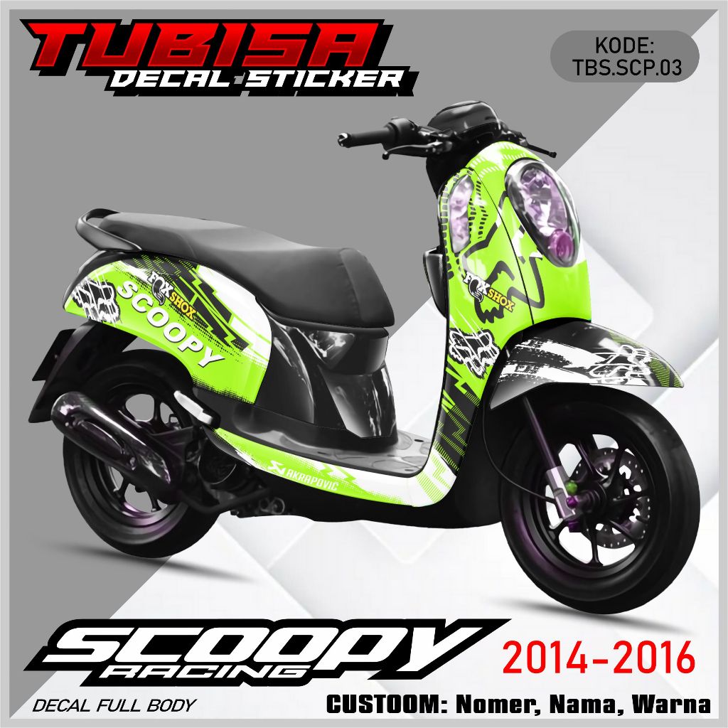 DECAL STICKER SCOOPY 2014-2016 TBS 003