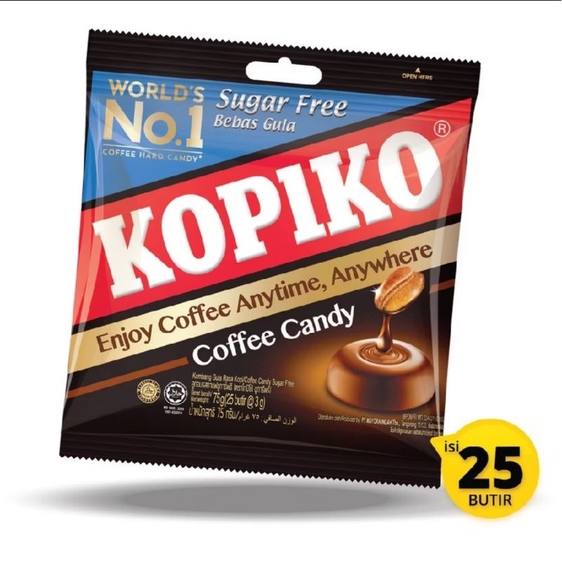 

Kopiko Permen Sugar Free 75g (25butir@3g)