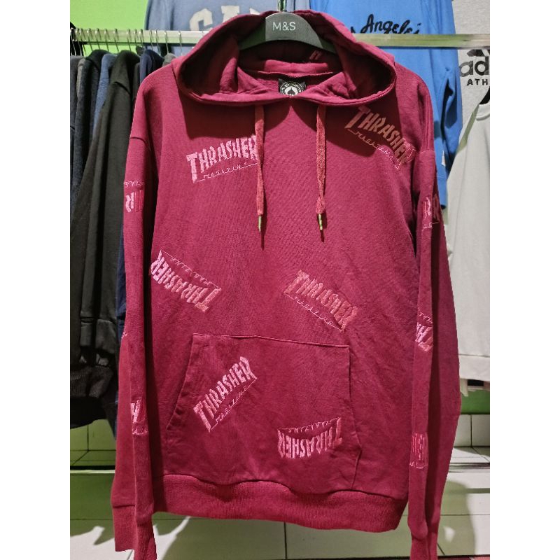 HOODIE THRASHER AOP bordir SECOND ORIGINAL