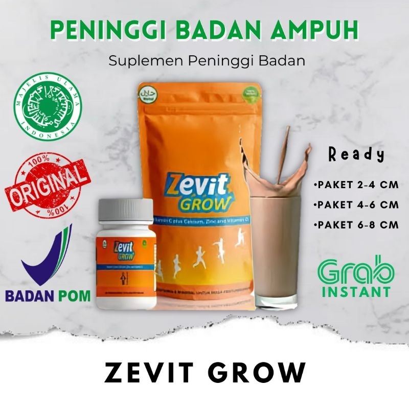 [TERLARIS] ZEVIT GROW PENINGGI BADAN OROGINAL 100% | KAPSUL DAN SUSU | PENAMBAH TINGGI BADAN TERBAIK