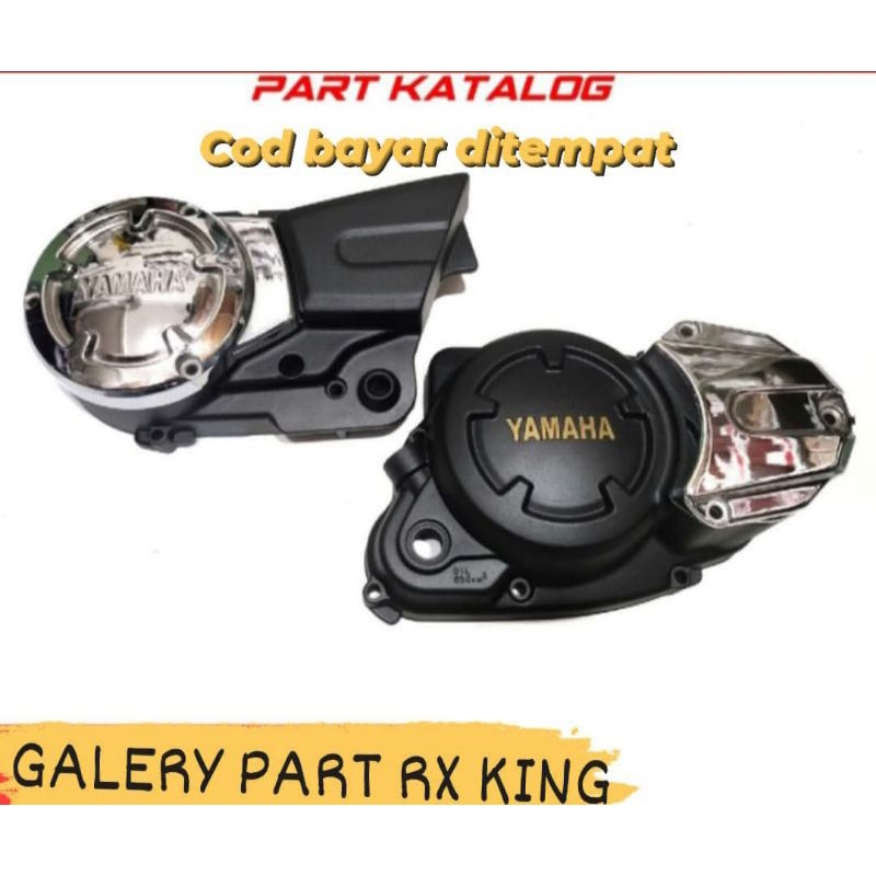 Bak Kalter kopling bak mesin Rx king new peredam Hitam Crom kanan kiri